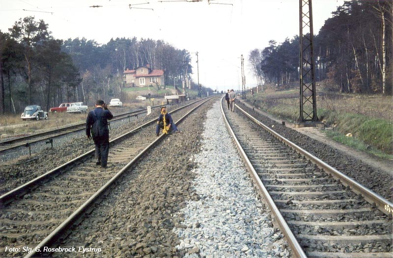 Gleisbauarbeiten im Bahnhof Eystrup