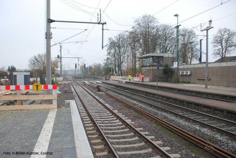 Bau der Unterführung am Eystruper Bahnhof