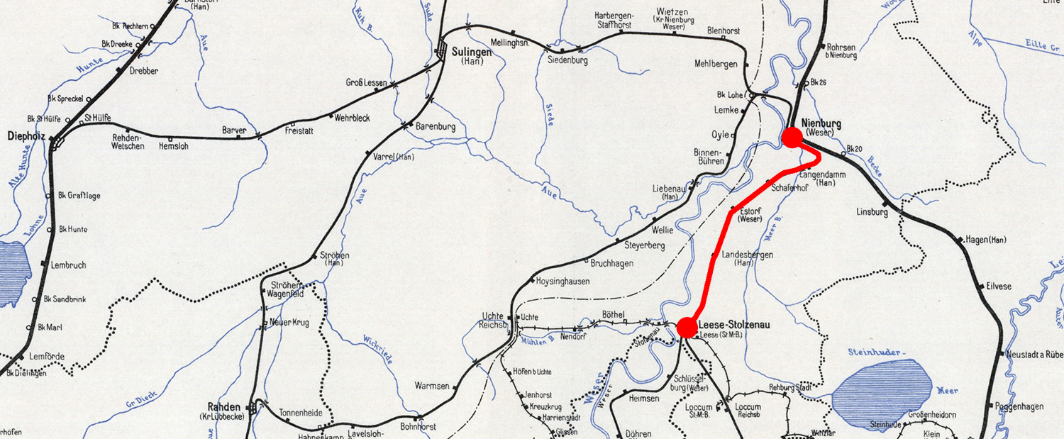 Eröffnung der Strecke Nienburg-Leese-Stolzenau am 01.05.1920